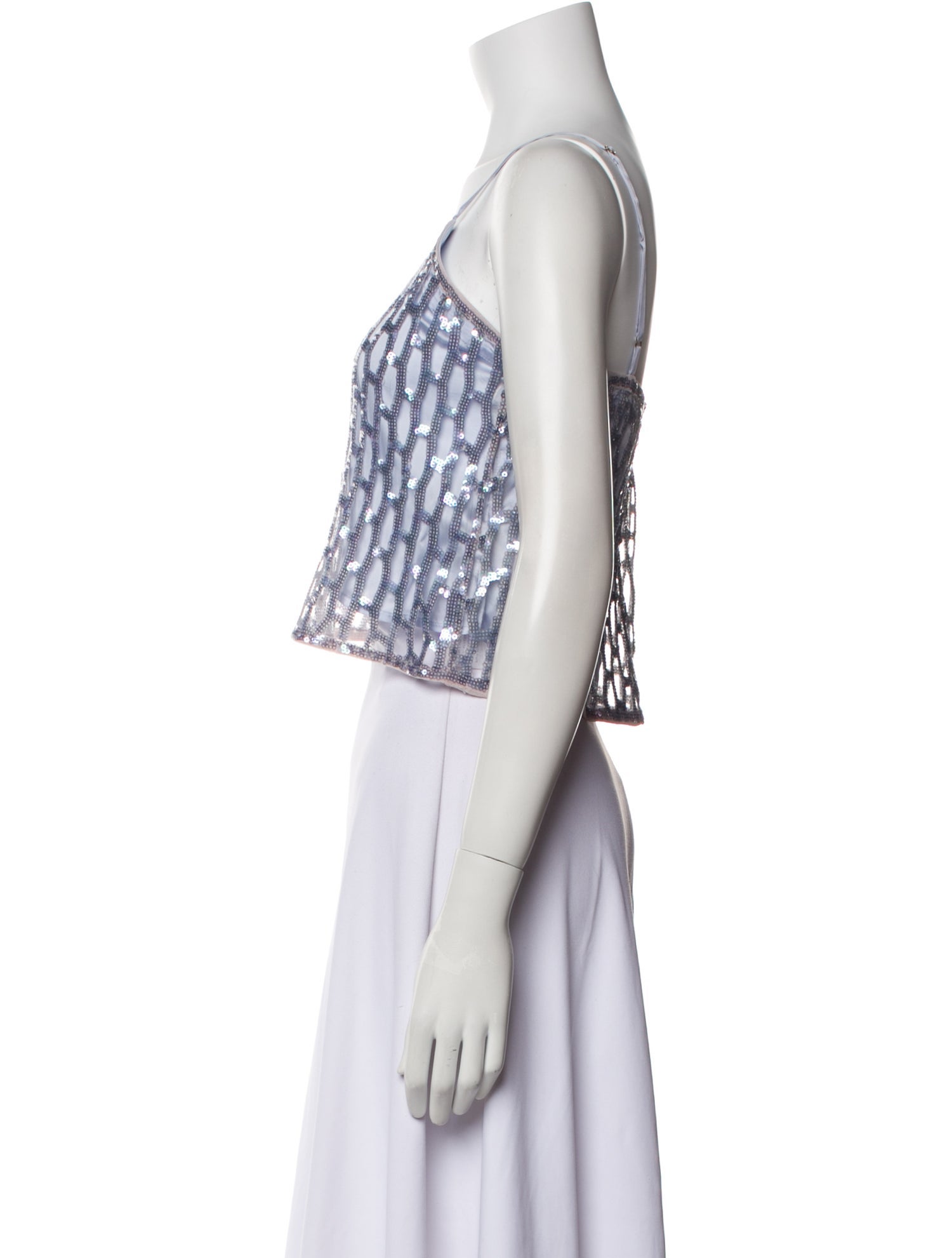 Forte Forte Printed Square Neckline Crop Top w/ Tags