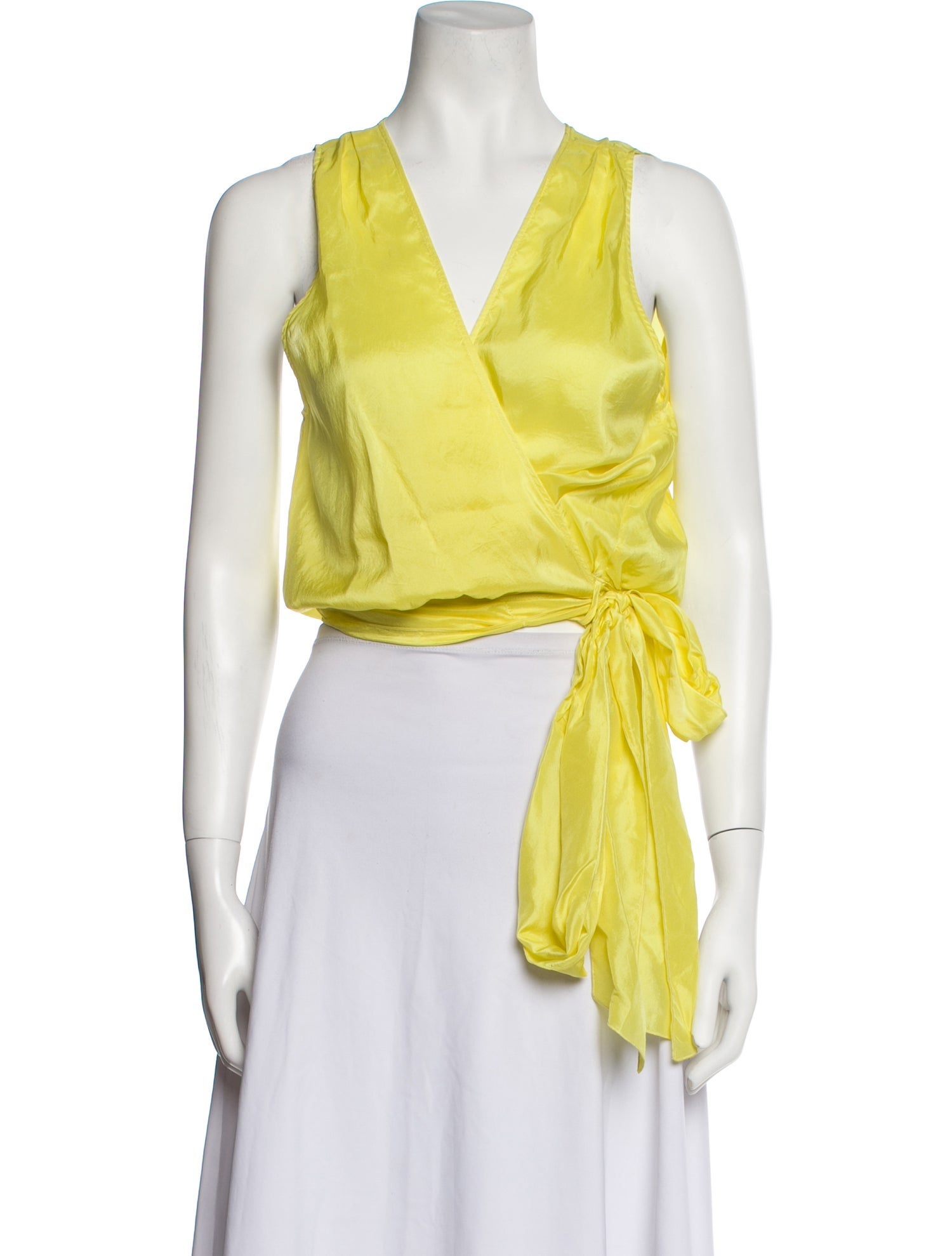 Forte Forte Silk V-Neck Crop Top