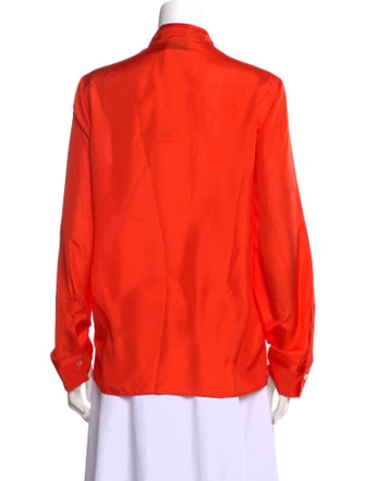 Forte Forte Silk Mock Neck Button-Up Top