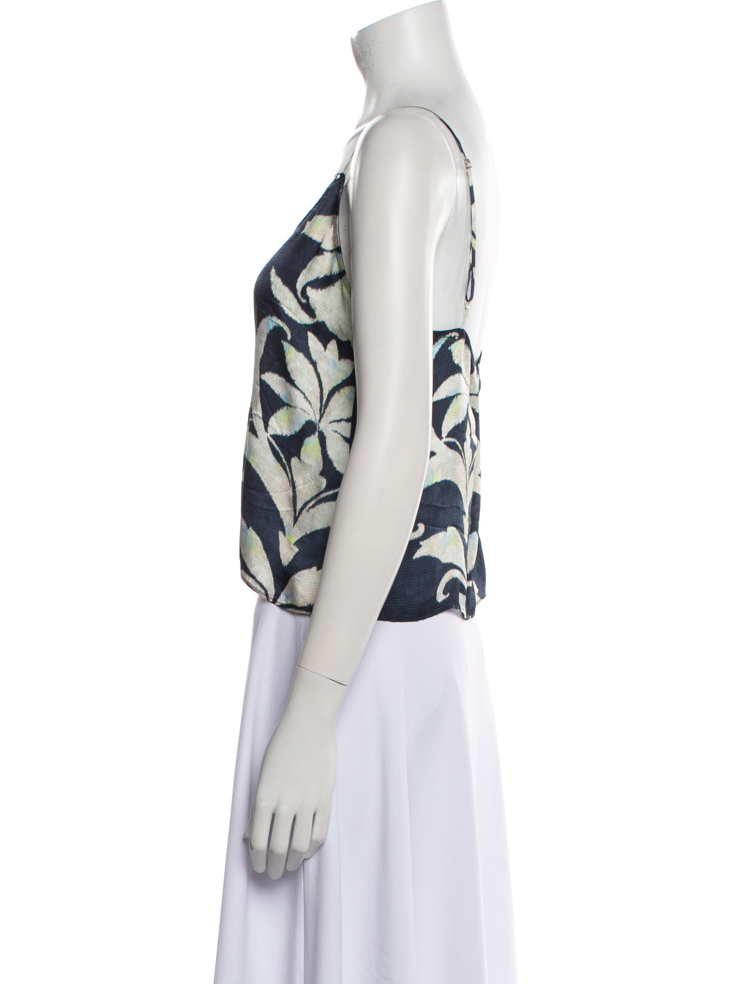 Forte Forte Floral Print Scoop Neck Crop Top