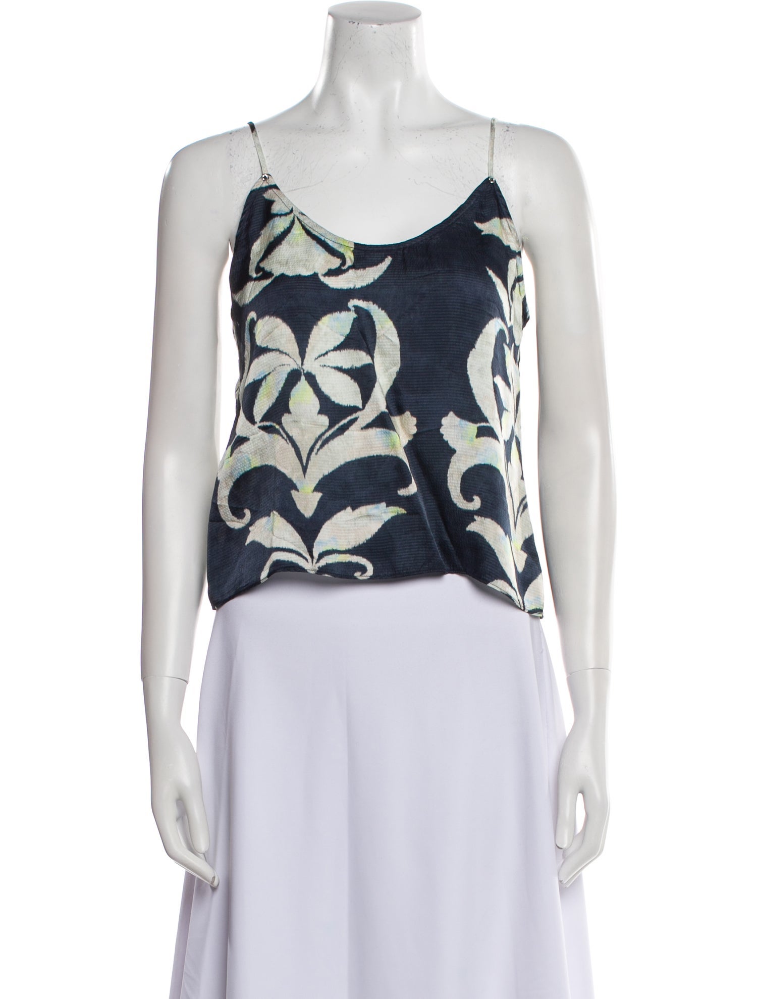 Forte Forte Satin Floral Print Crop Top