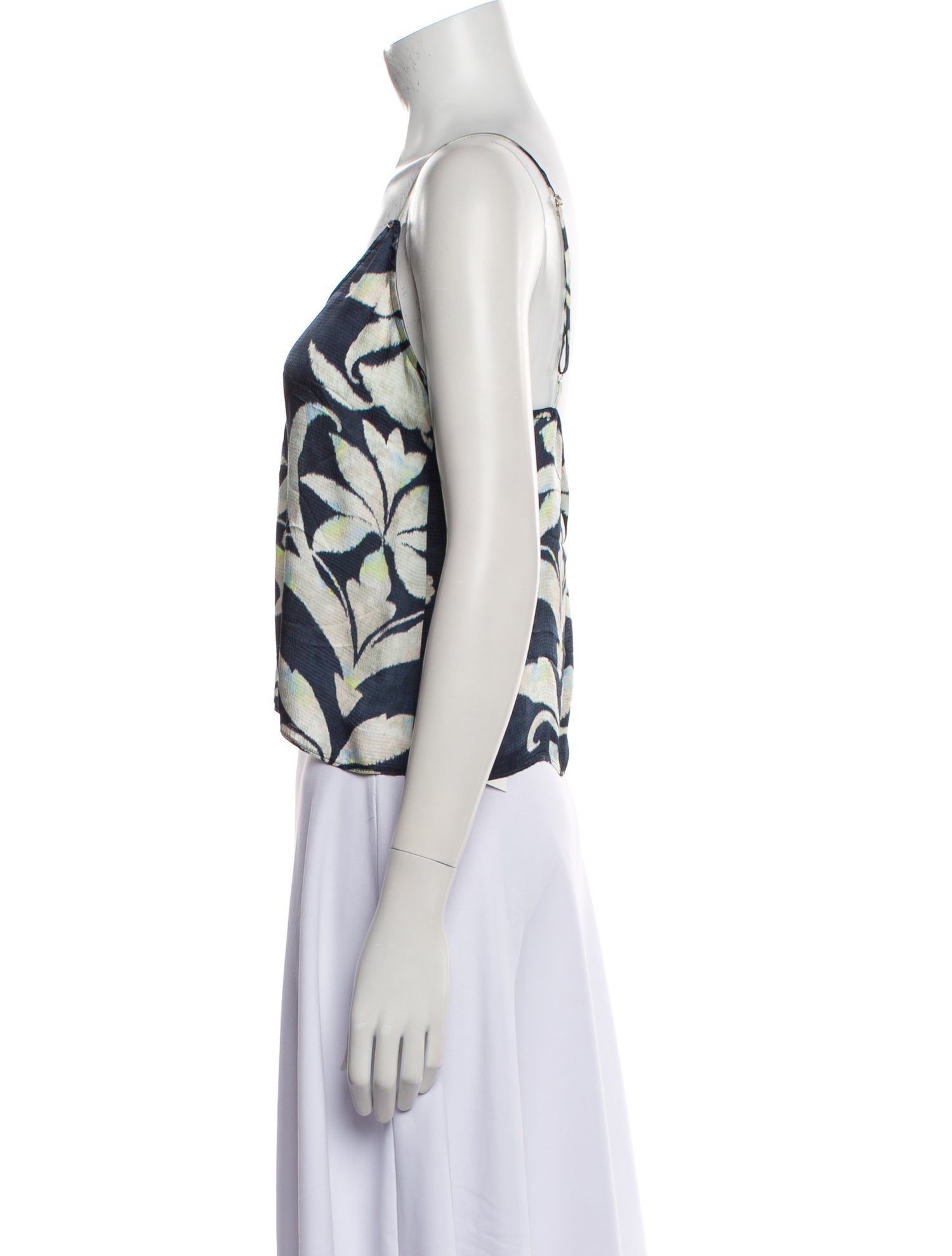 Forte Forte Satin Floral Print Crop Top