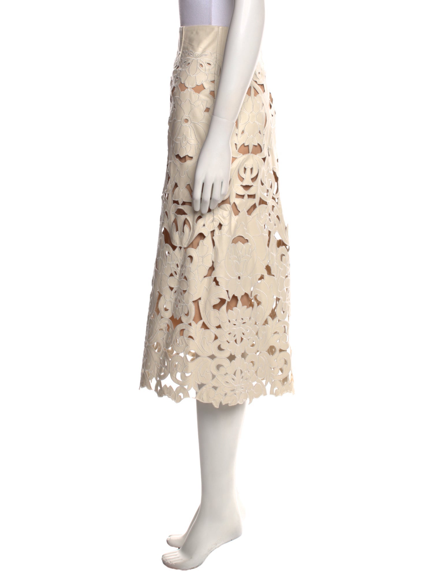 Forte Forte Faux Leather Midi Length Skirt