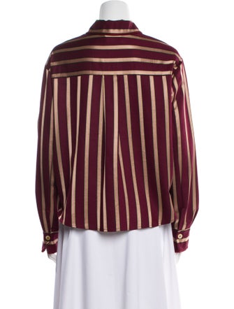 Forte Forte Striped Long Sleeve Button-Up Top