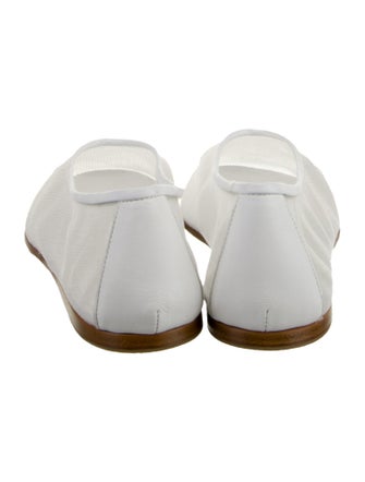 Forte Forte Mesh Leather Trim Embellishment Ballet Flats