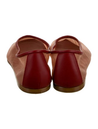 Forte Forte Mesh Leather Trim Embellishment Ballet Flats