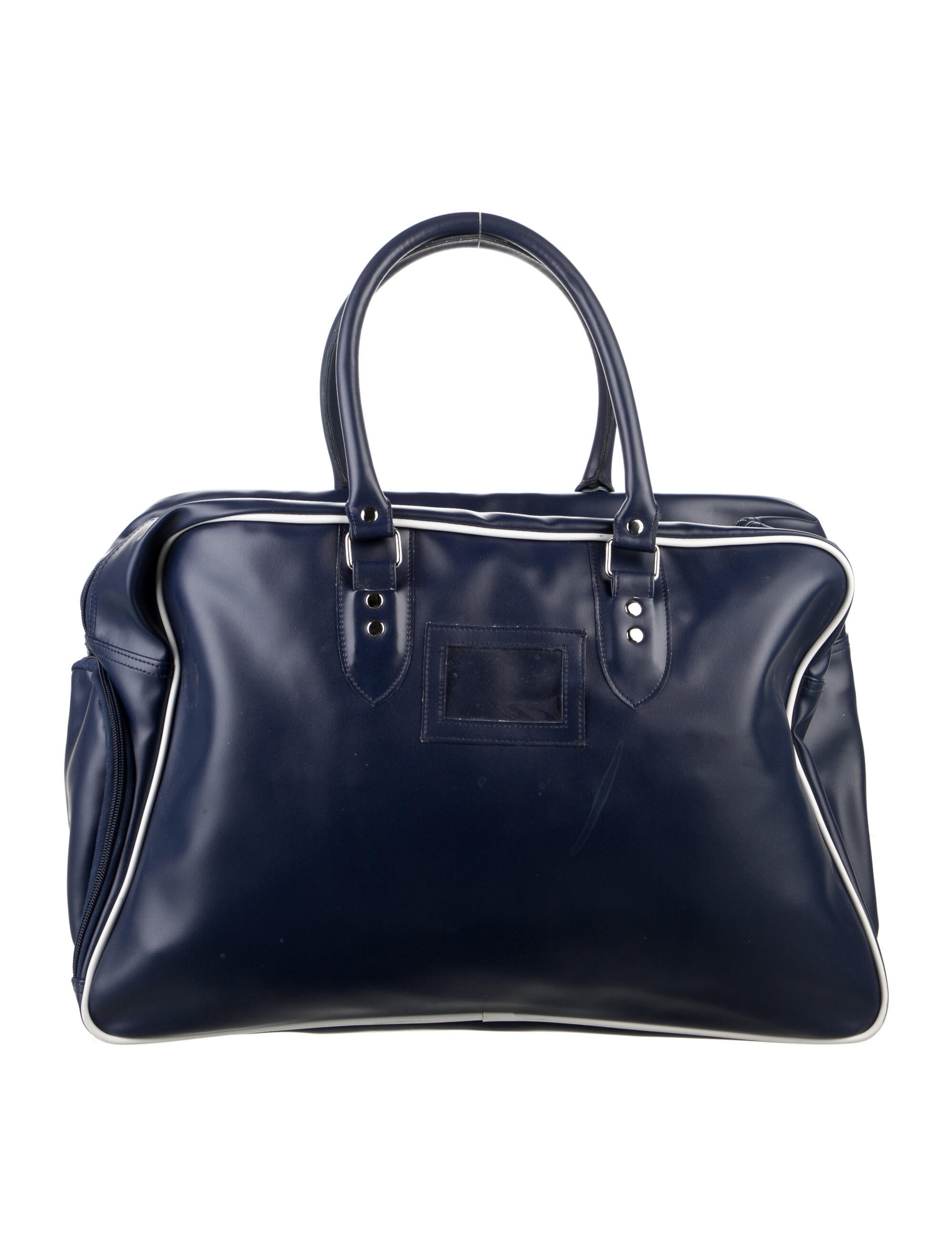 Fred Perry x Comme des Garçons Leather Tennis Tote - Blue Totes