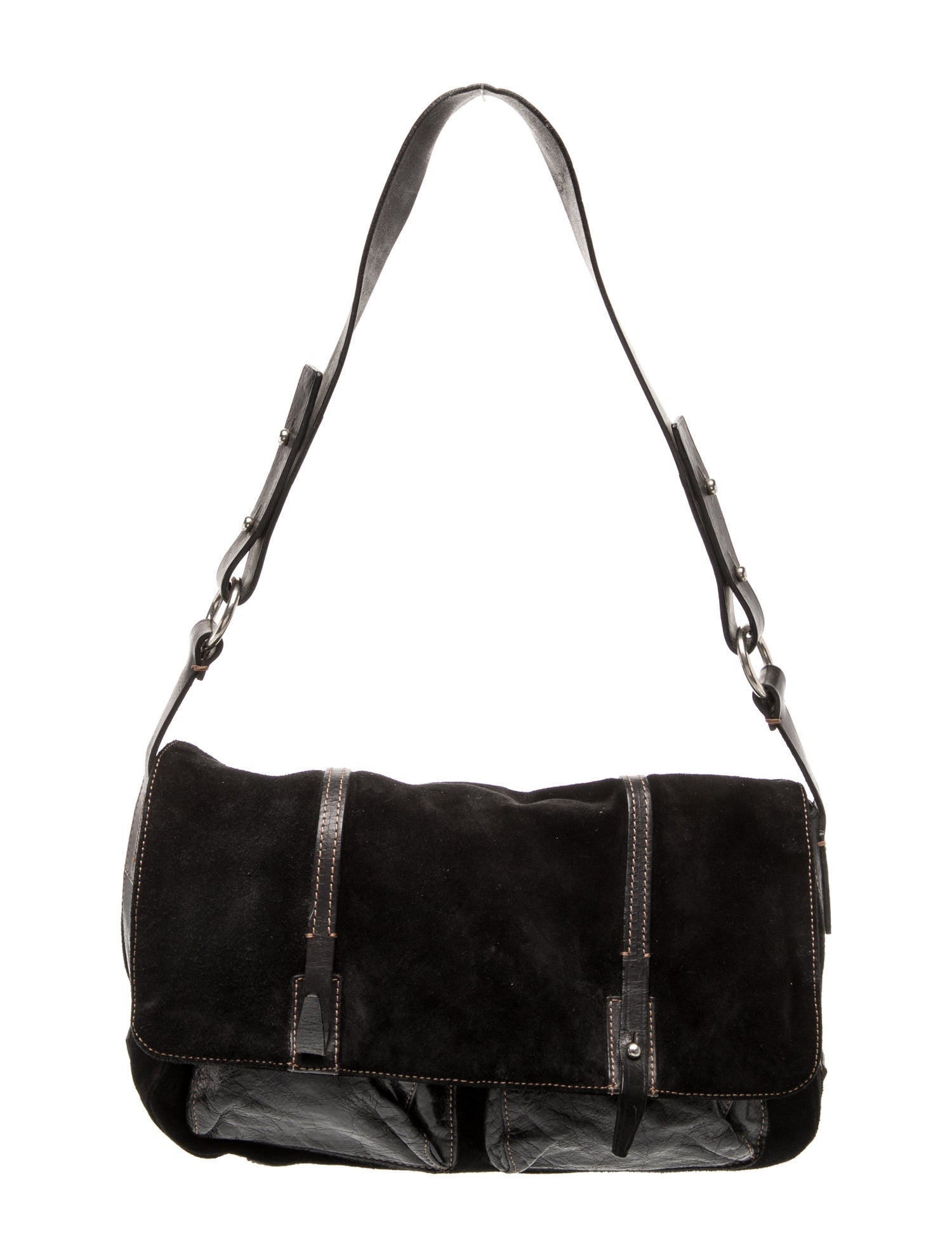 Francesco Biasia Suede Shoulder Bag