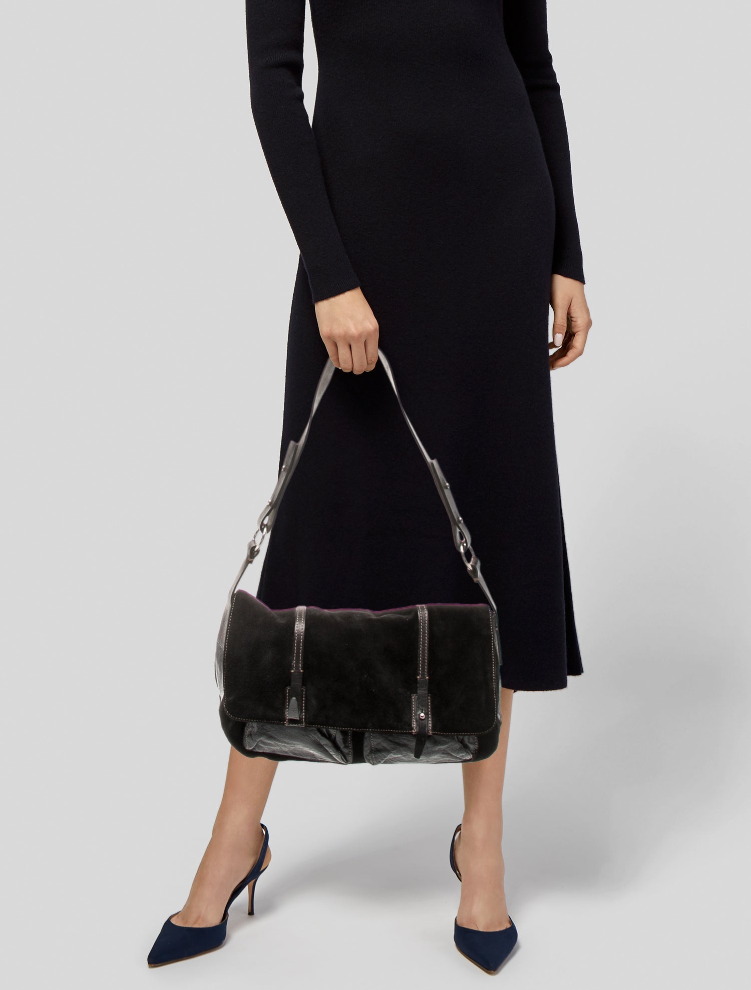 Francesco Biasia Suede Shoulder Bag