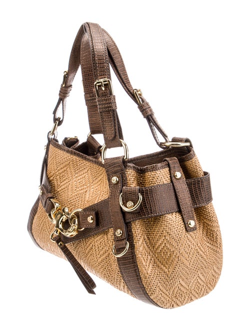 Francesco Biasia Raffia Top Handle Bag
