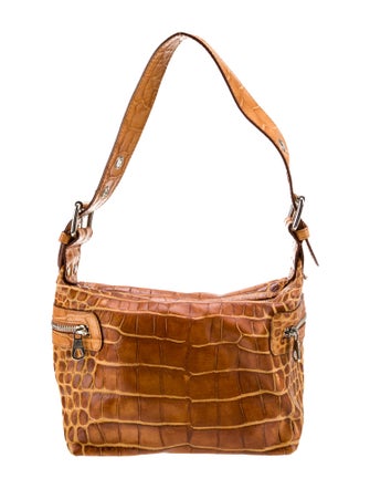 Francesco Biasia Embossed Leather Shoulder Bag