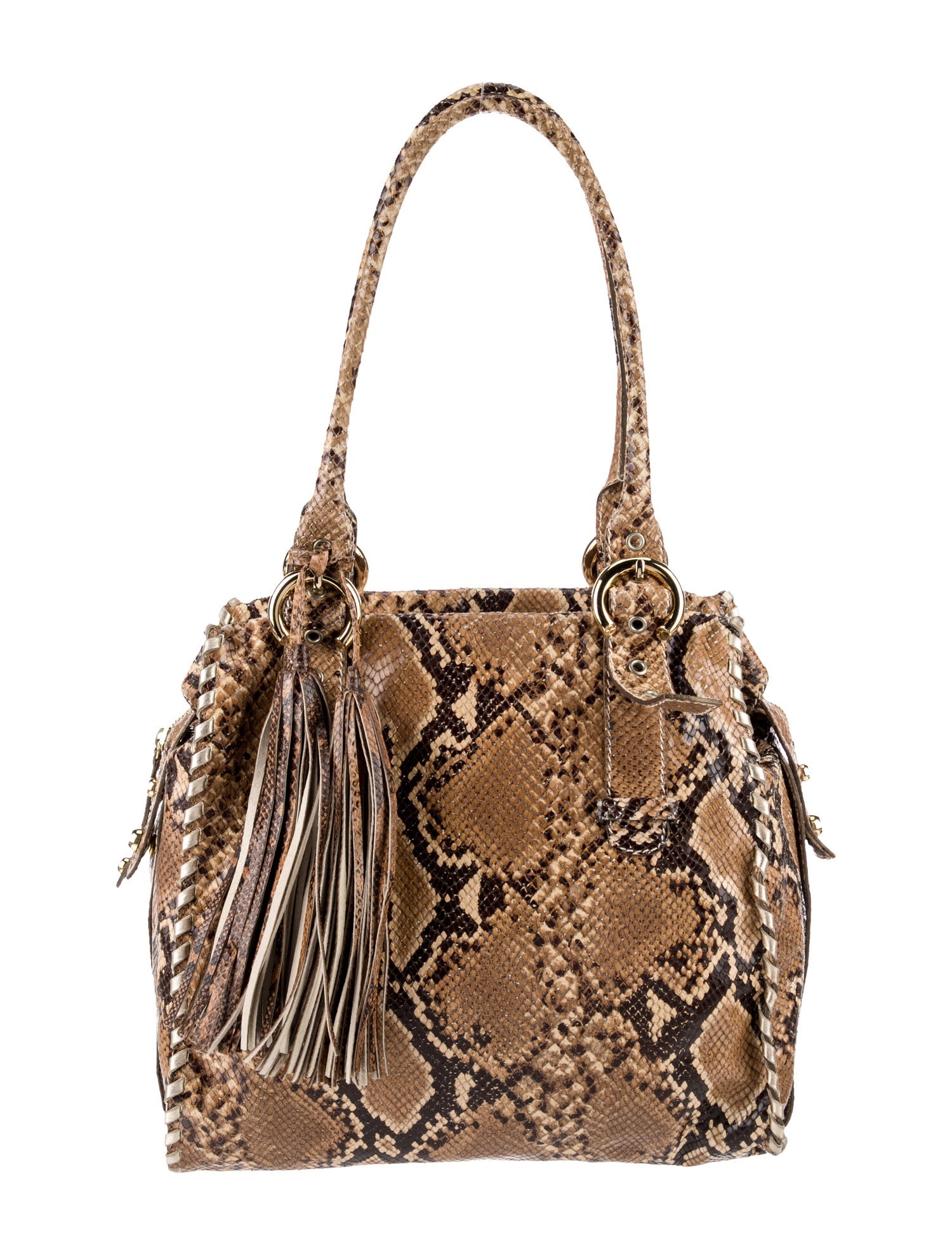 Francesco Biasia Python Top Handle Bag