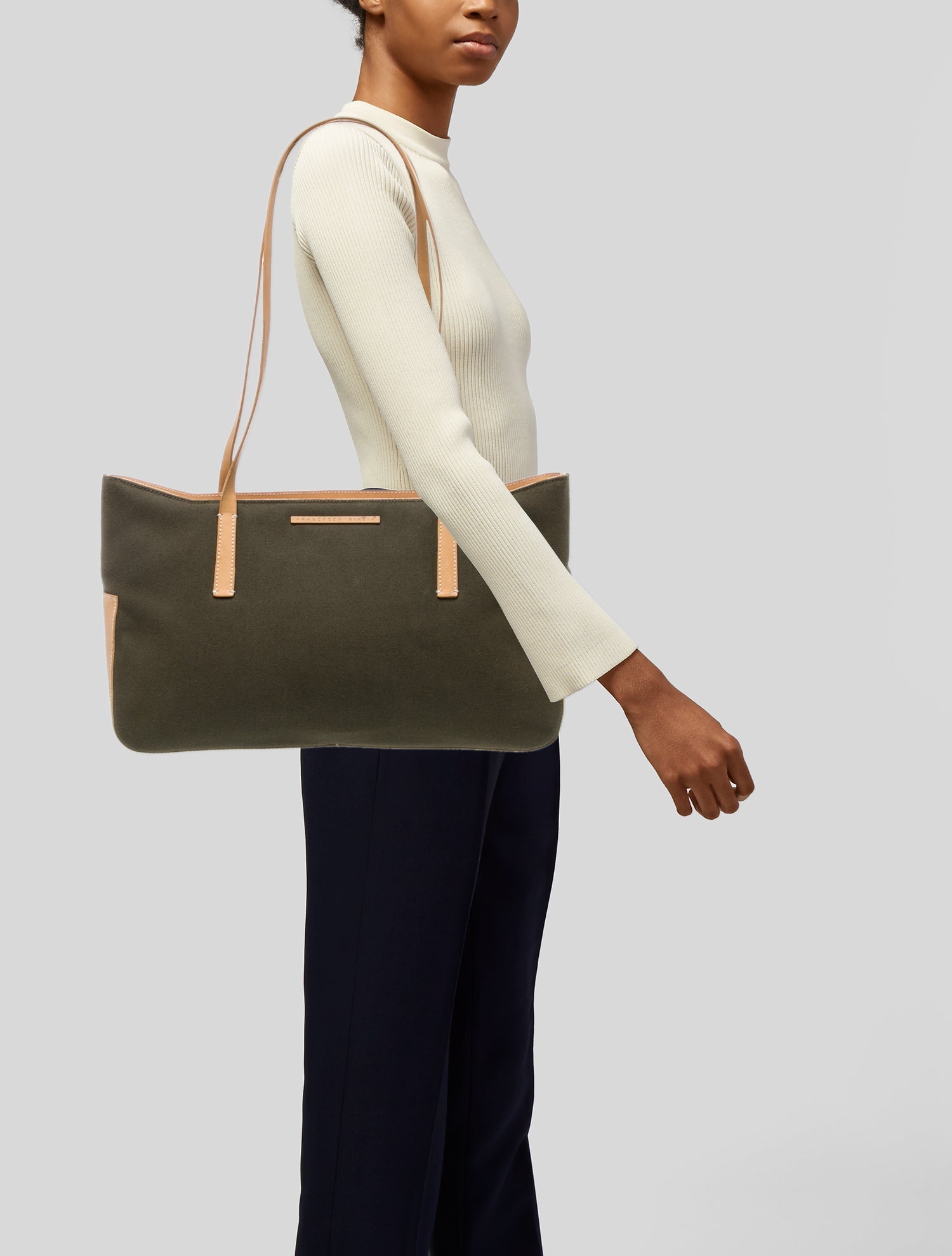 Francesco Biasia Woven Leather Tote Bag - Brown Totes, Handbags