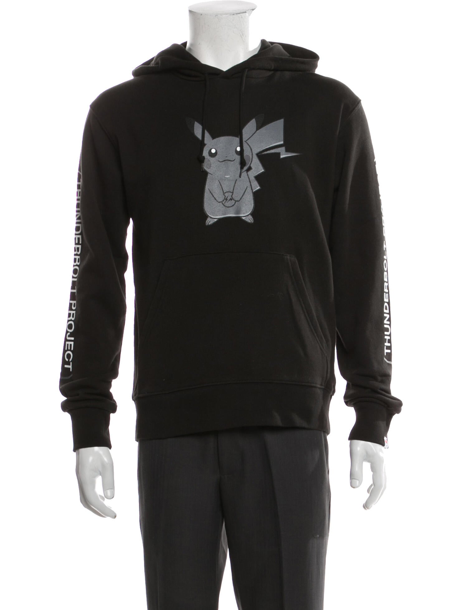 Fragment Design x Pokemon Graphic Print Crew Neck Hoodie - Black 
