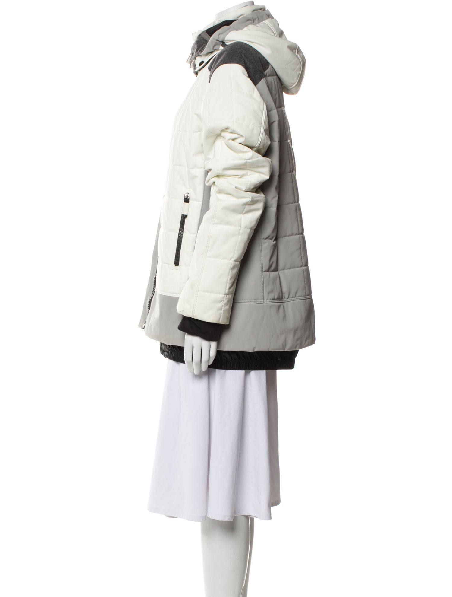 Frauenschuh Down Colorblock Pattern Jacket