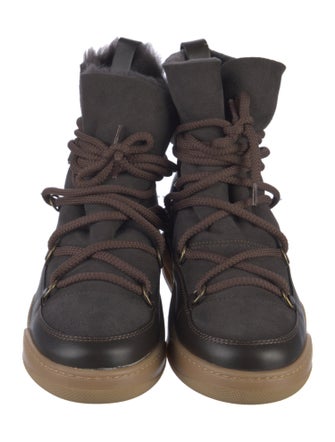 Frauenschuh Suede Combat Boots