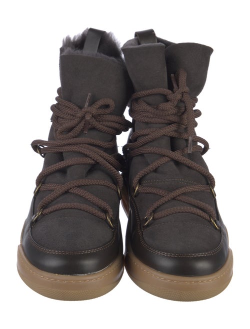 Frauenschuh Suede Combat Boots