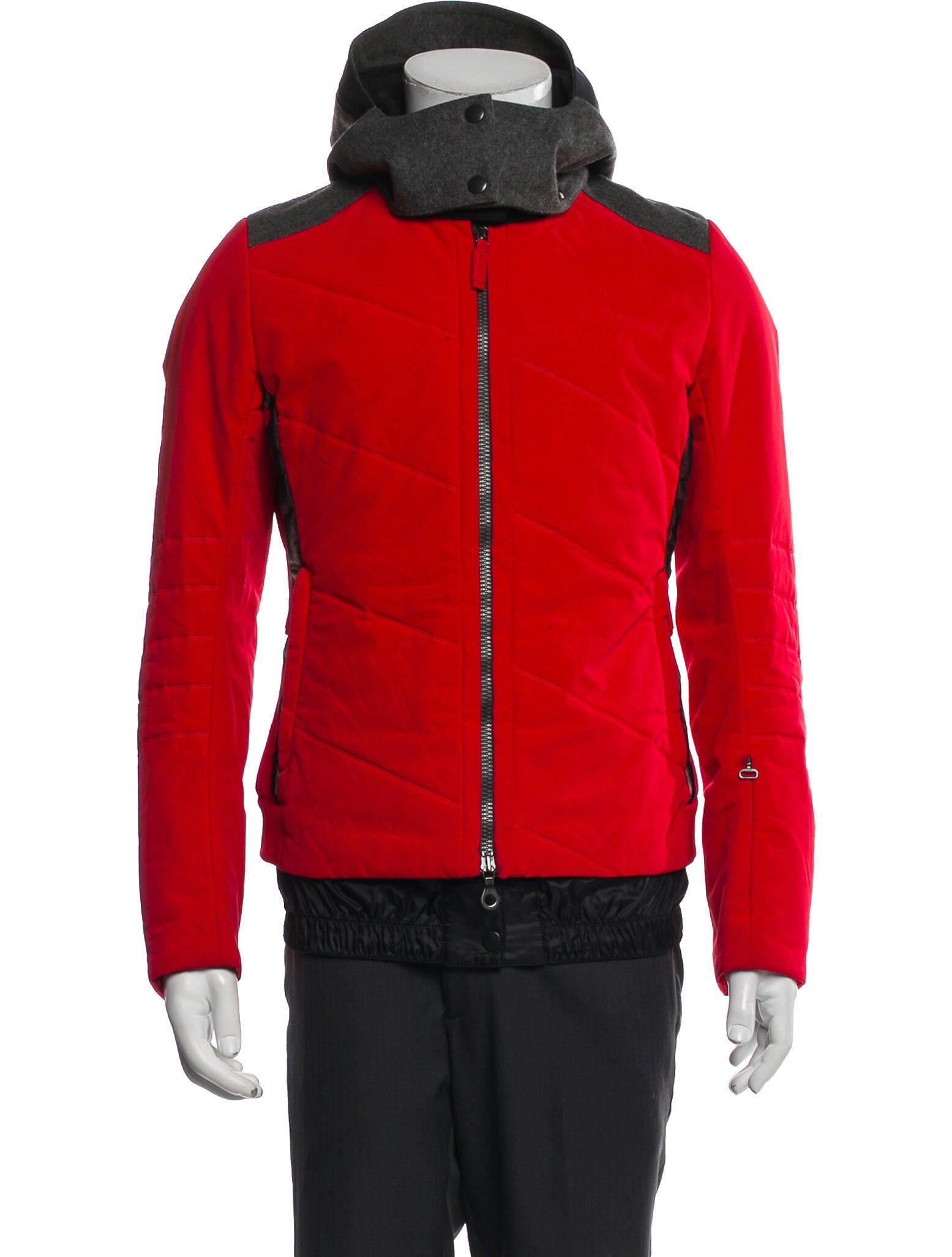 Frauenschuh Colorblock Pattern Puffer Coat