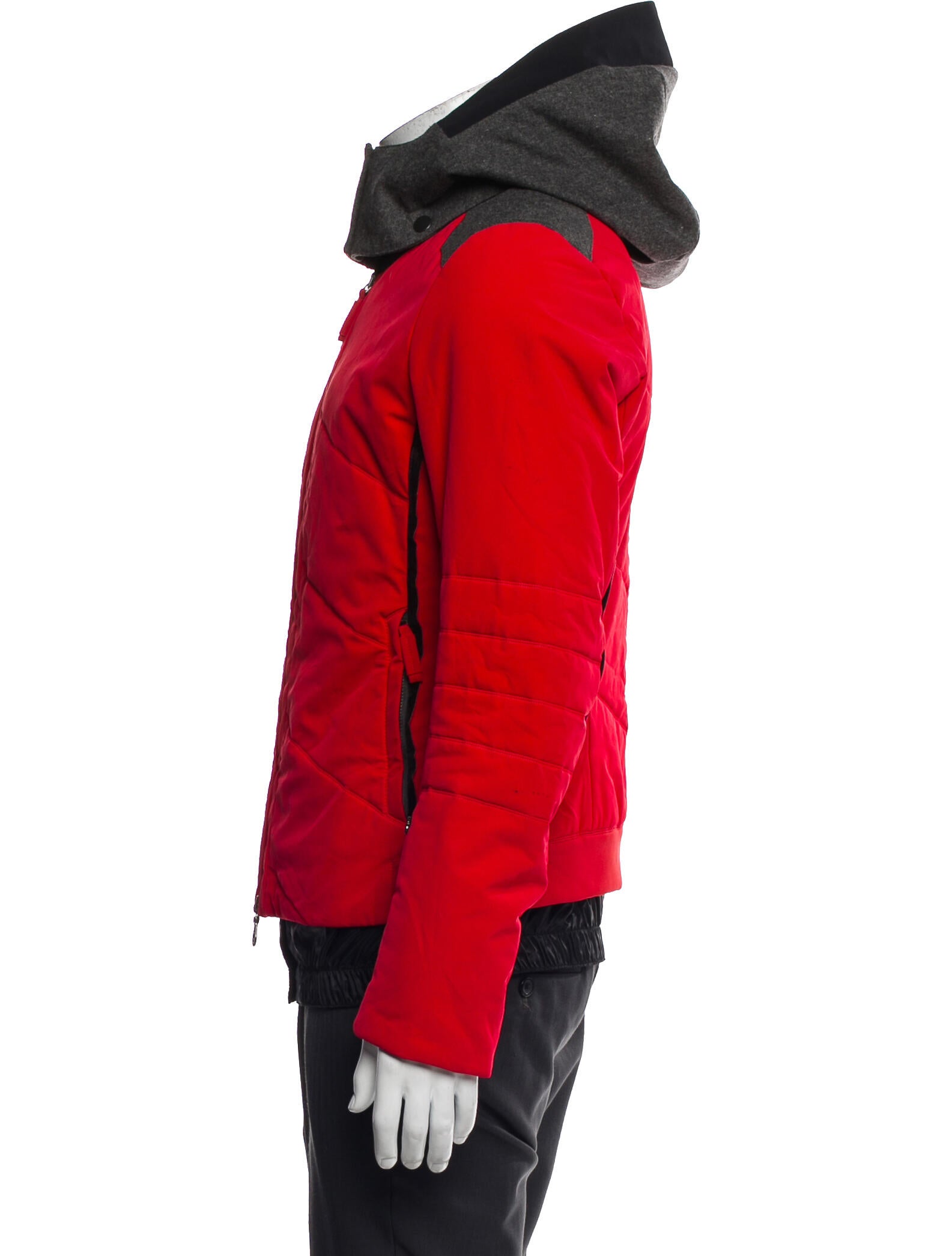 Frauenschuh Colorblock Pattern Puffer Coat