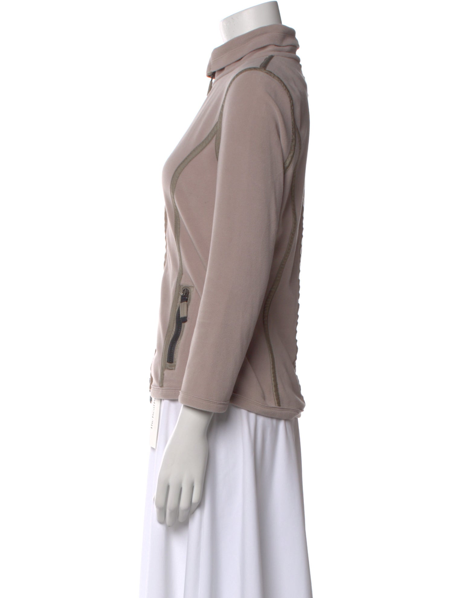 Frauenschuh Mock Neck Three-Quarter Sleeve Sweatshirt