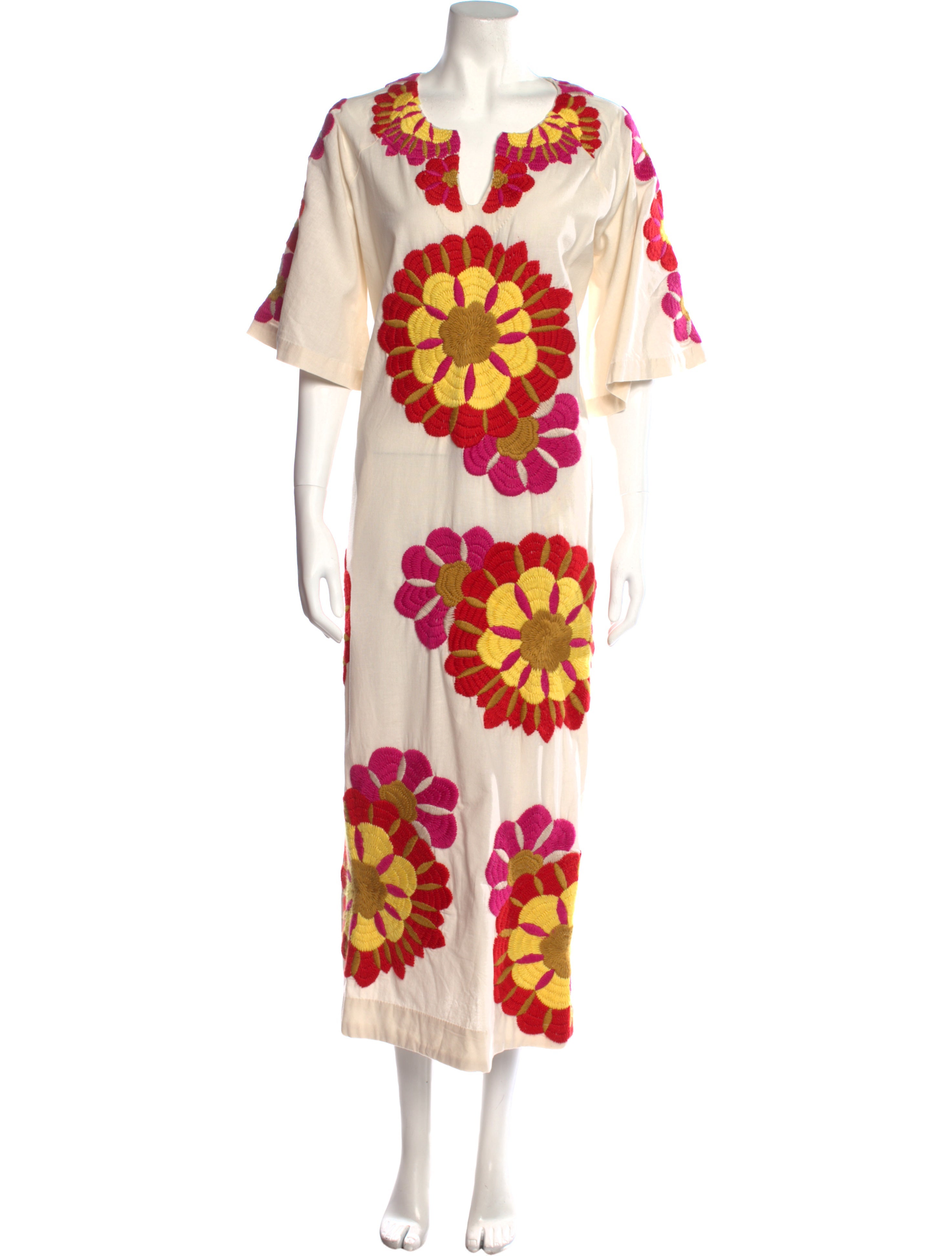 Frances Valentine Floral Print Long Dress w/ Tags - Neutrals Dresses ...