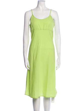 Frances Valentine Scoop Neck Midi Length Dress