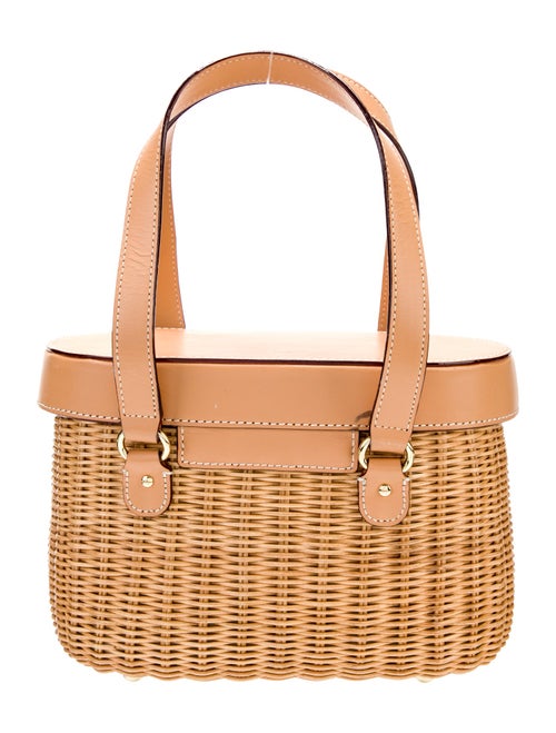 Frances Valentine Rattan Top Handle Bag