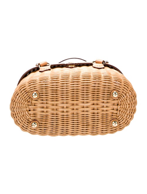 Frances Valentine Rattan Top Handle Bag