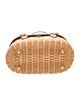 Frances Valentine Rattan Top Handle Bag