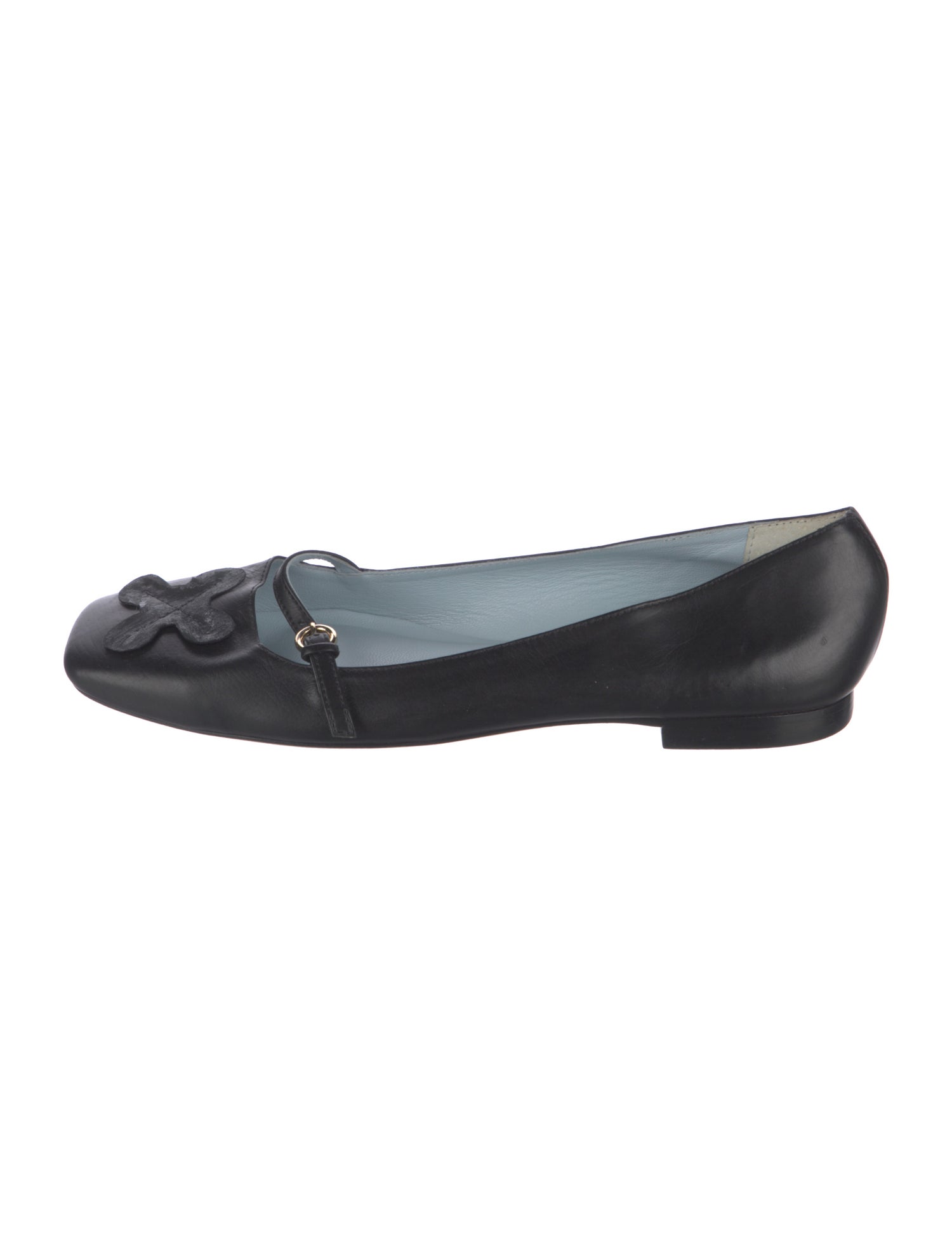 Frances Valentine Leather Crystal Embellishments Mary Jane Flats