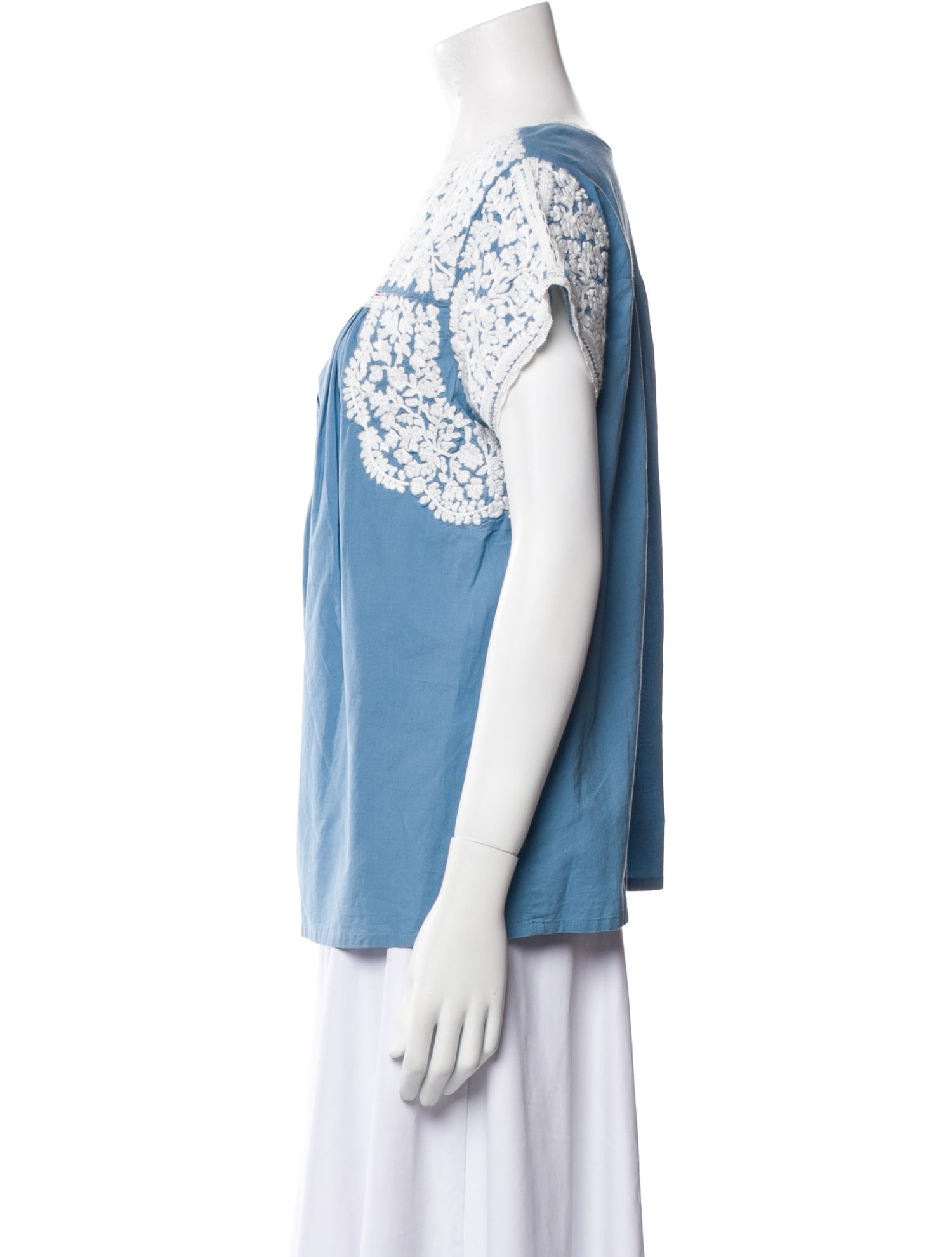 Frances Valentine Printed Crew Neck Blouse