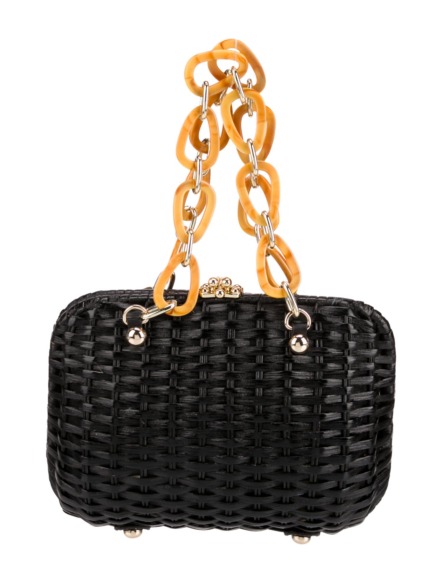 Frances Valentine Wicker Top Handle Bag