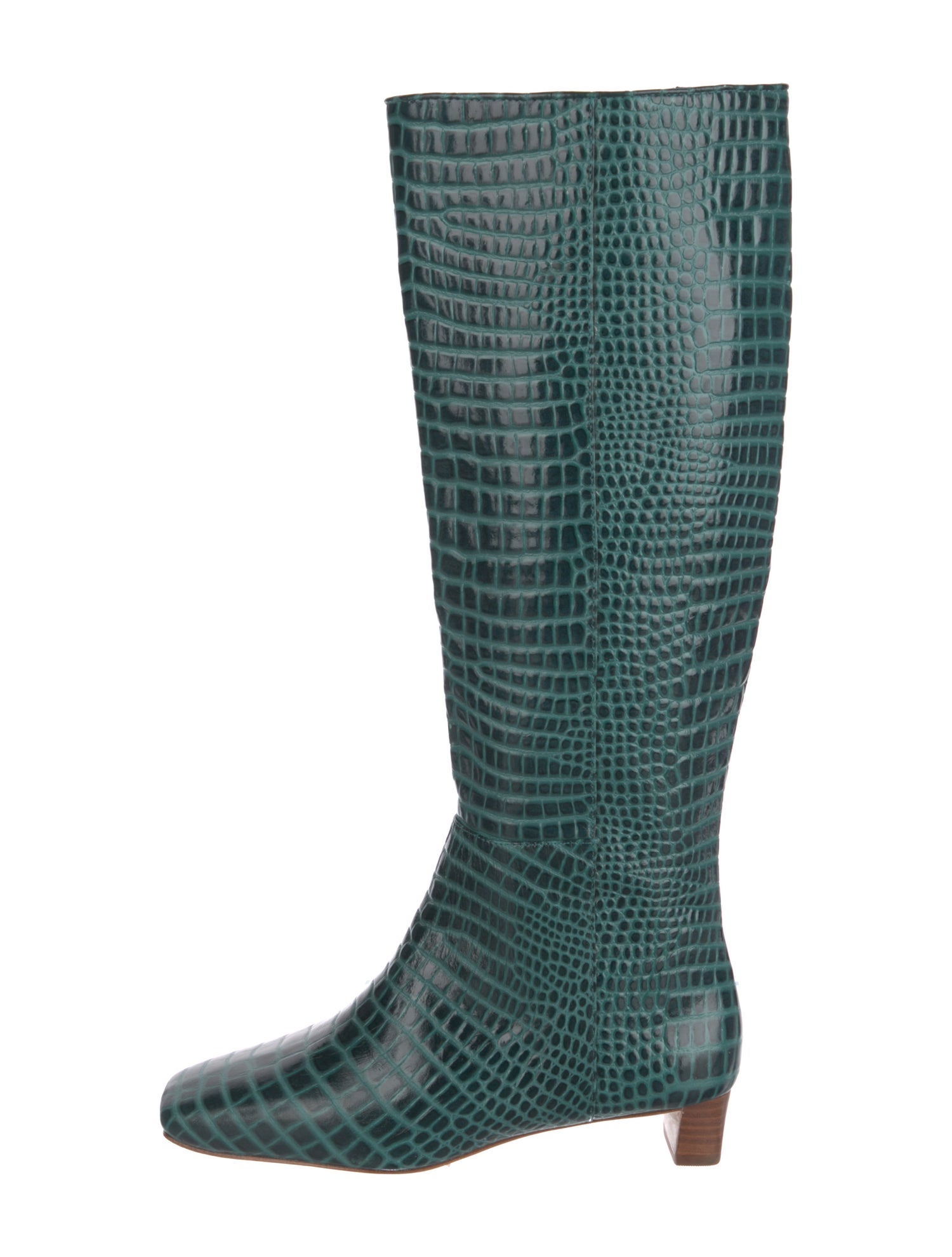 Frances Valentine Leather Animal Print Rain Boots