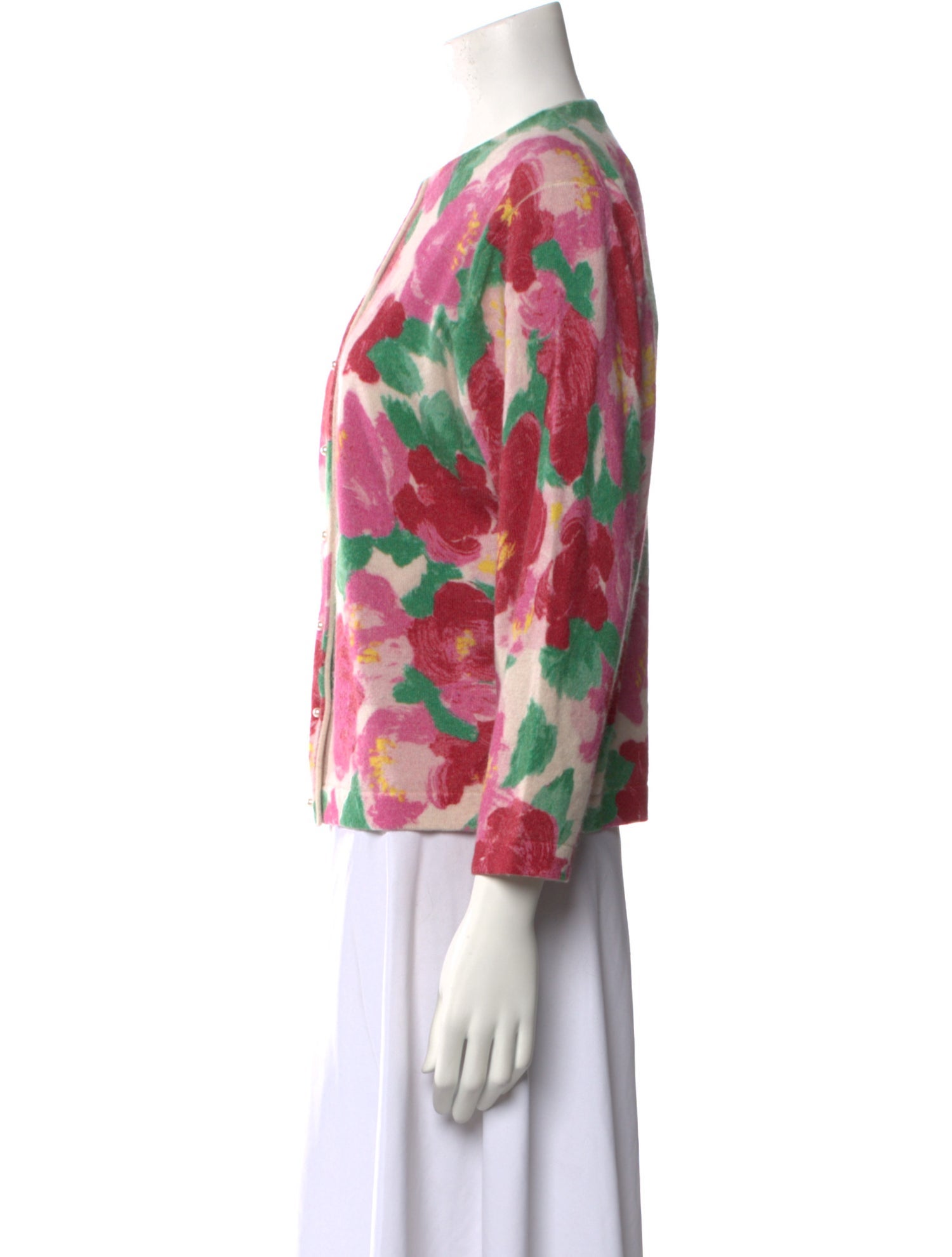 Frances Valentine Floral Print Crew Neck Sweater