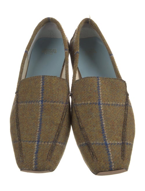 Frances Valentine Tweed Plaid Print Loafers