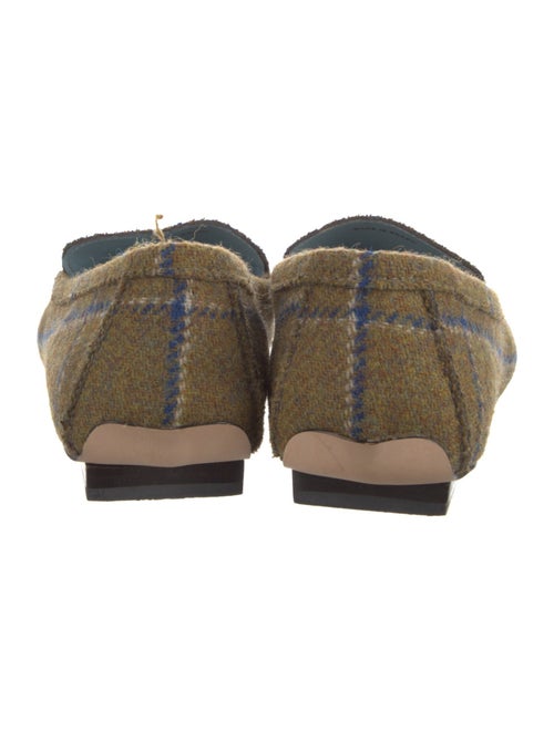 Frances Valentine Tweed Plaid Print Loafers