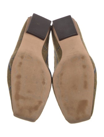 Frances Valentine Tweed Plaid Print Loafers