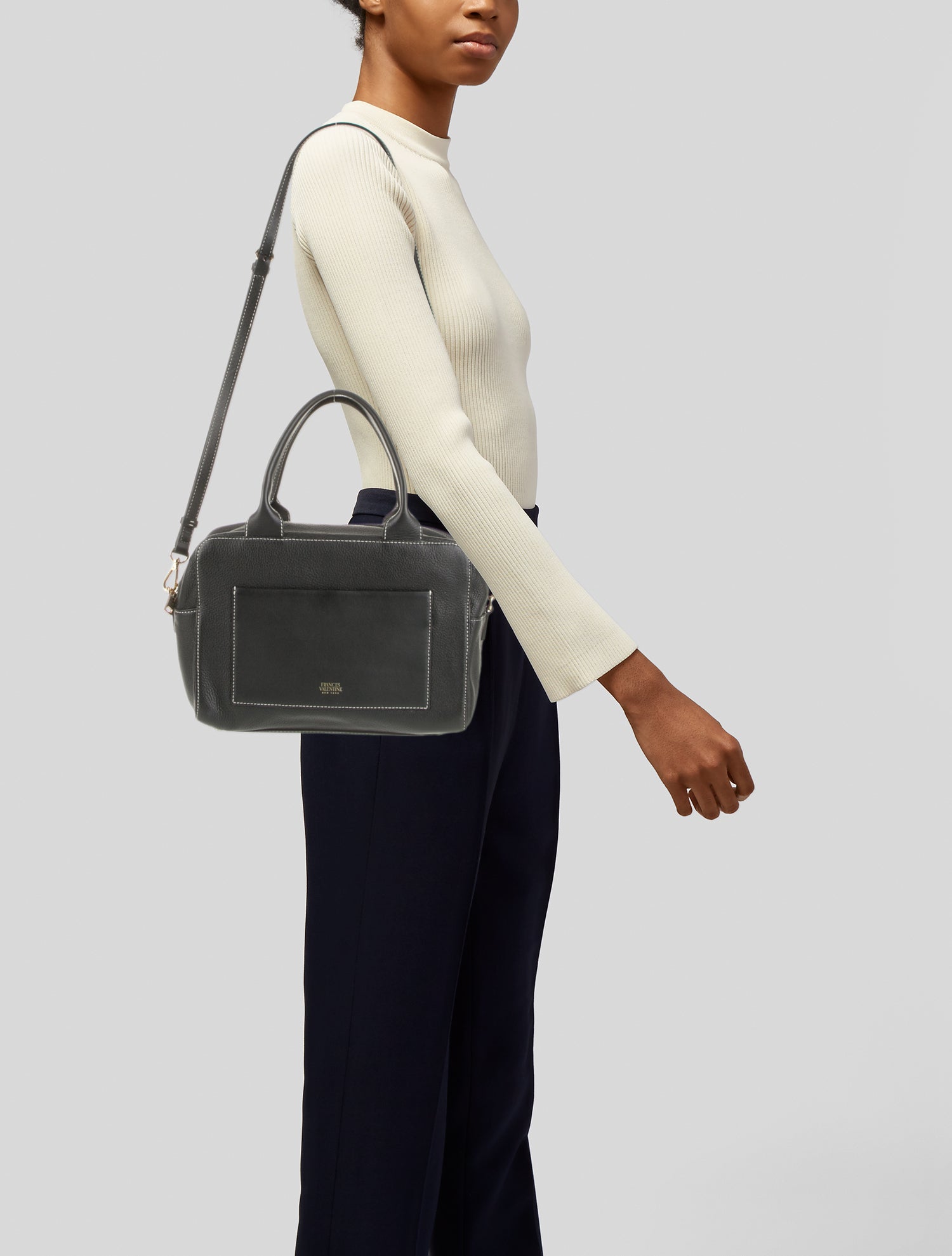 Frances Valentine Leather Top Handle Bag
