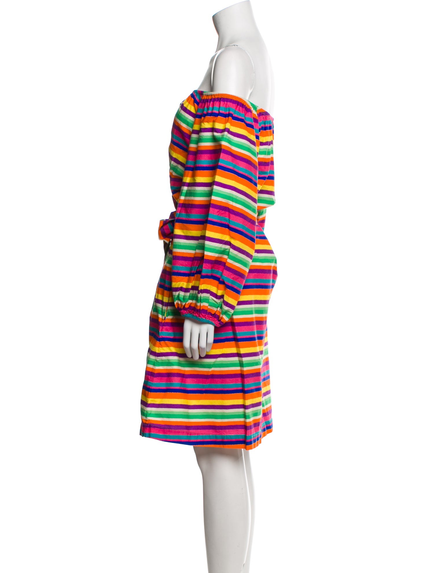 Frances Valentine Striped Knee-Length Dress