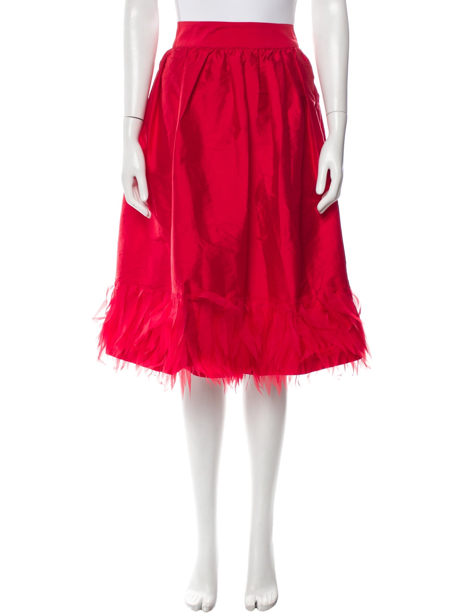 Frances Valentine Pleated Accents Knee-Length Skirt w/ Tags