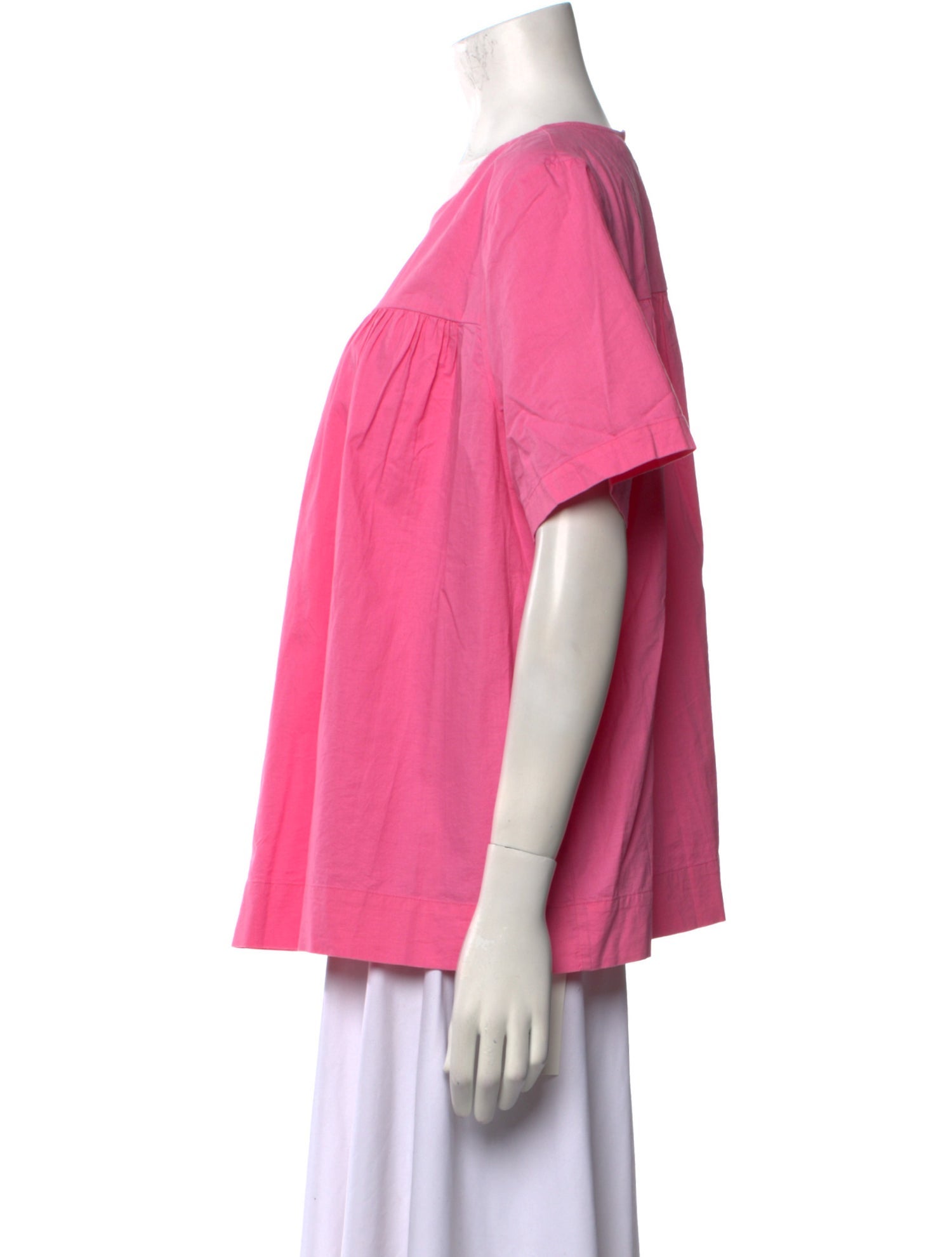 Frances Valentine Scoop Neck Short Sleeve Blouse