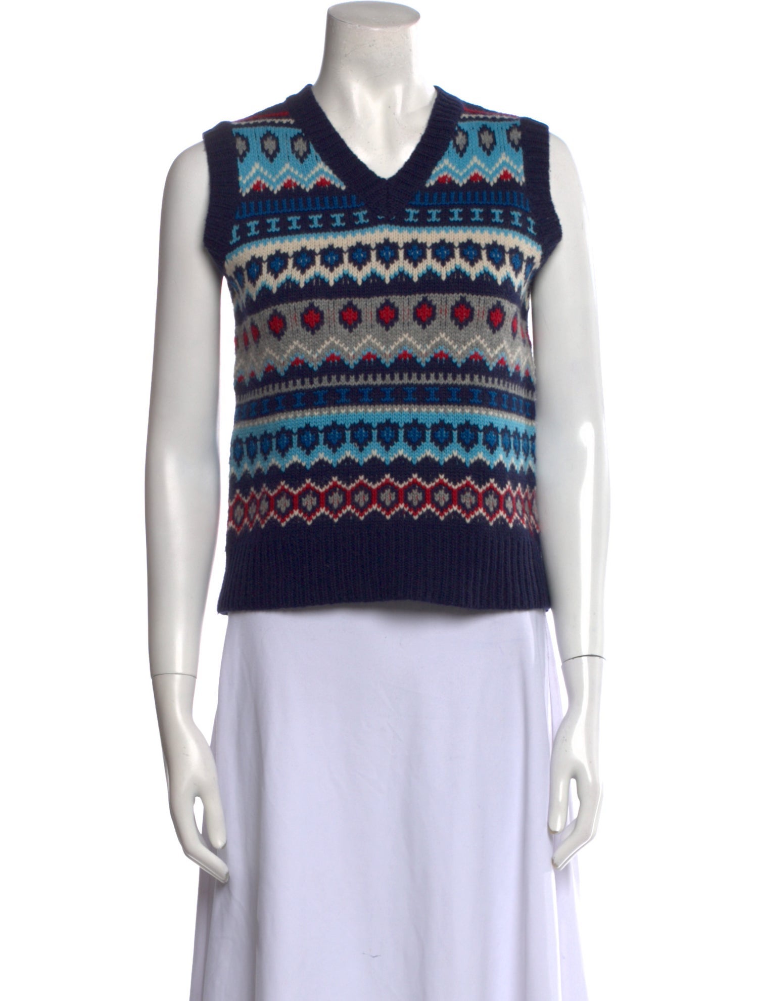 Frances Valentine Lambswool Printed Sweater