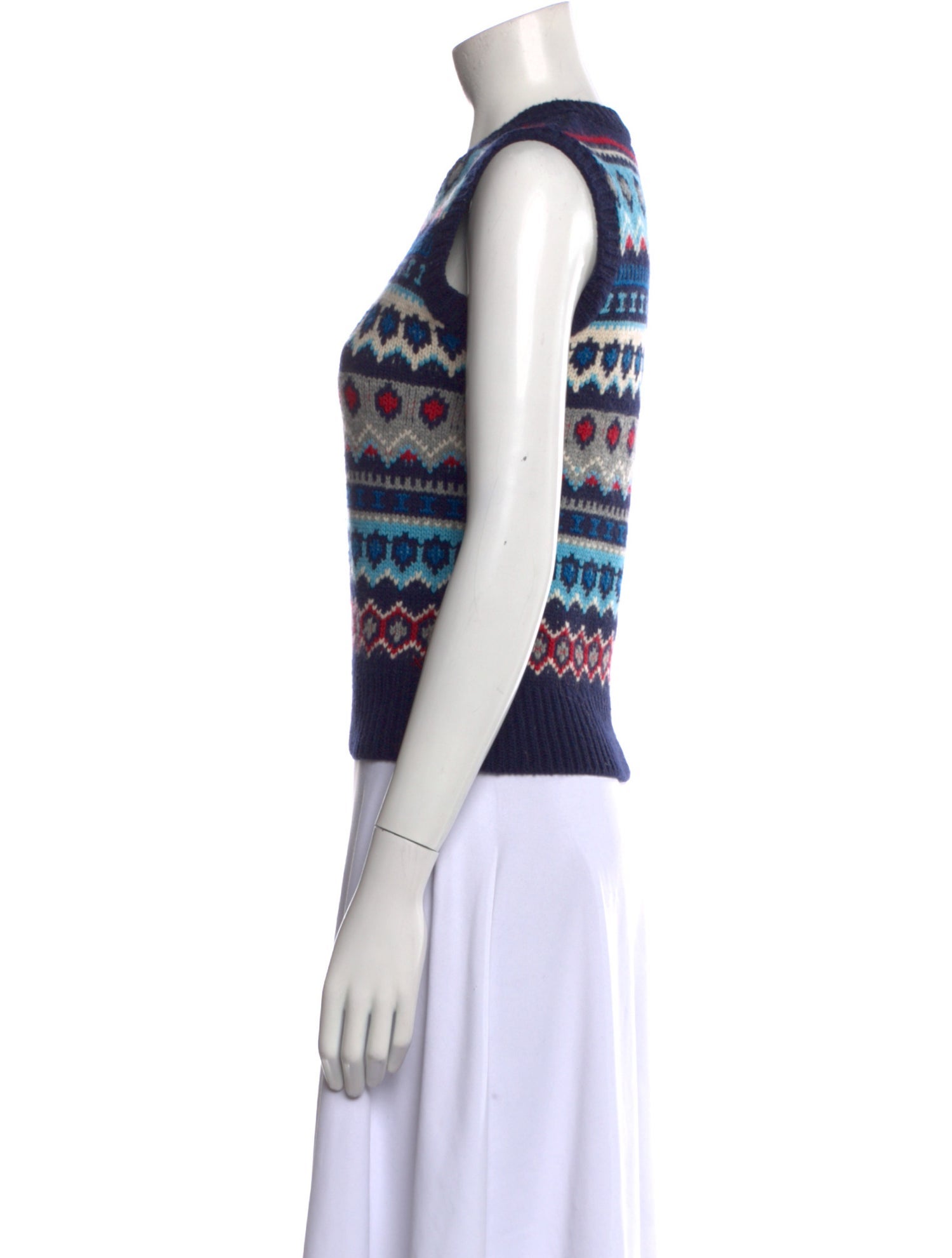 Frances Valentine Lambswool Printed Sweater