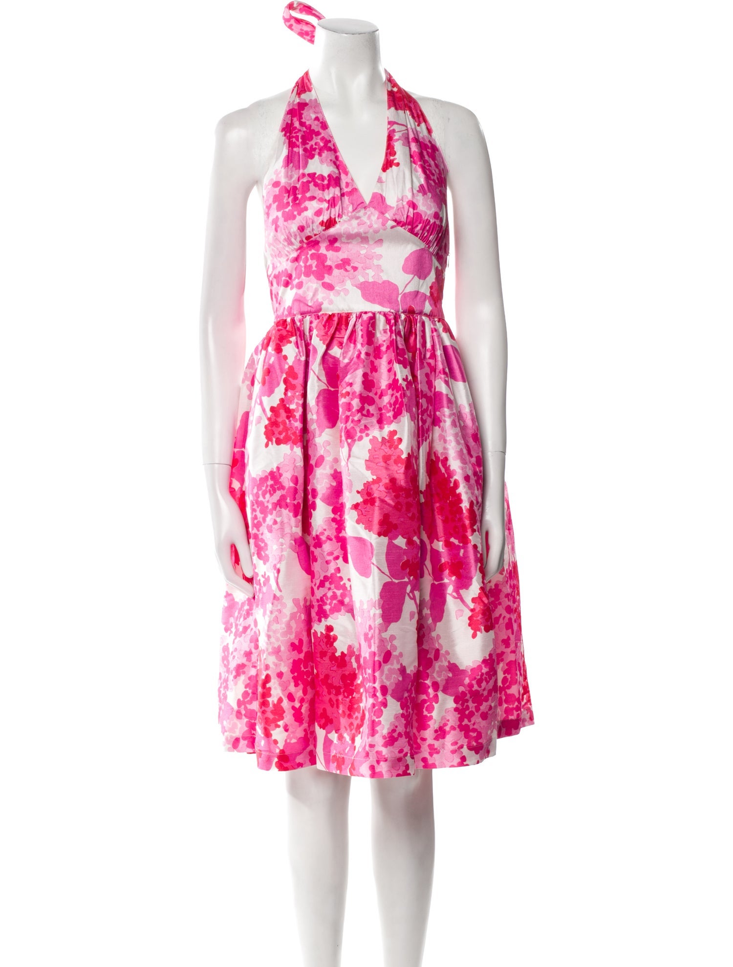 Frances Valentine Floral Print Knee-Length Dress