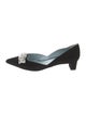 Frances Valentine Suede Crystal Embellishments D'Orsay Flats