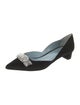 Frances Valentine Suede Crystal Embellishments D'Orsay Flats