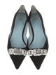 Frances Valentine Suede Crystal Embellishments D'Orsay Flats