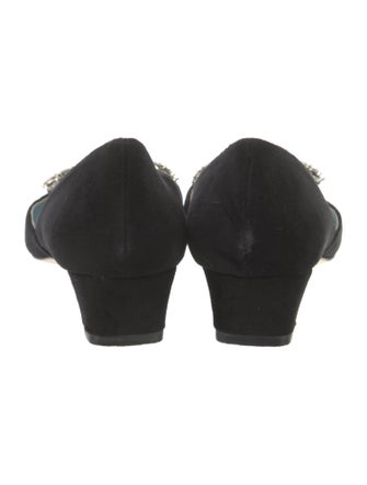 Frances Valentine Suede Crystal Embellishments D'Orsay Flats