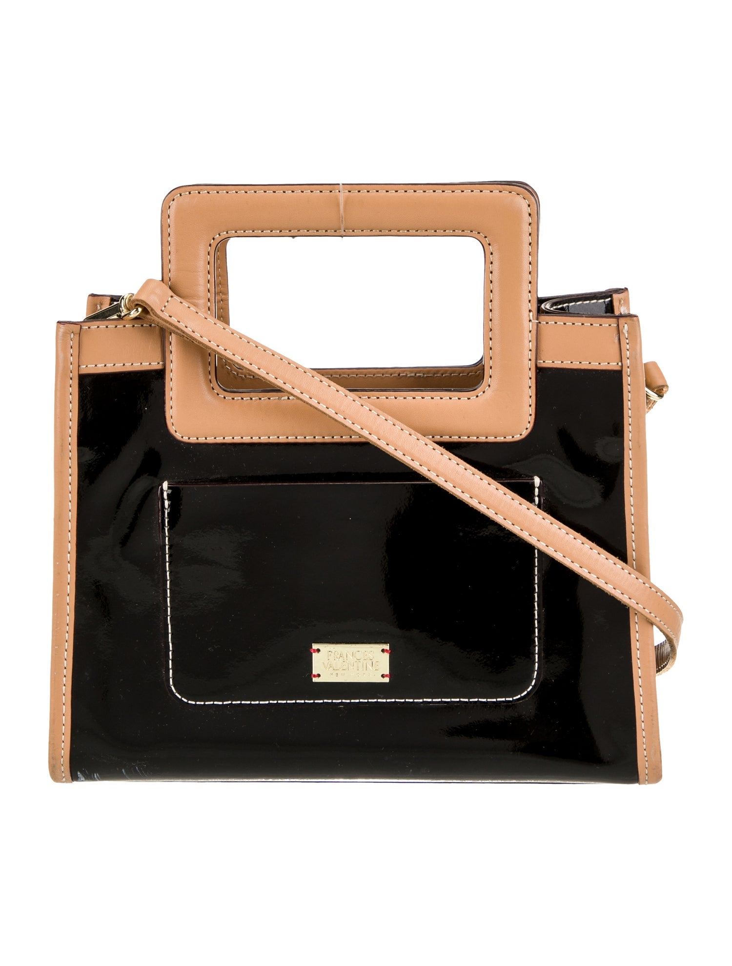 Frances Valentine Patent Leather Top Handle Bag