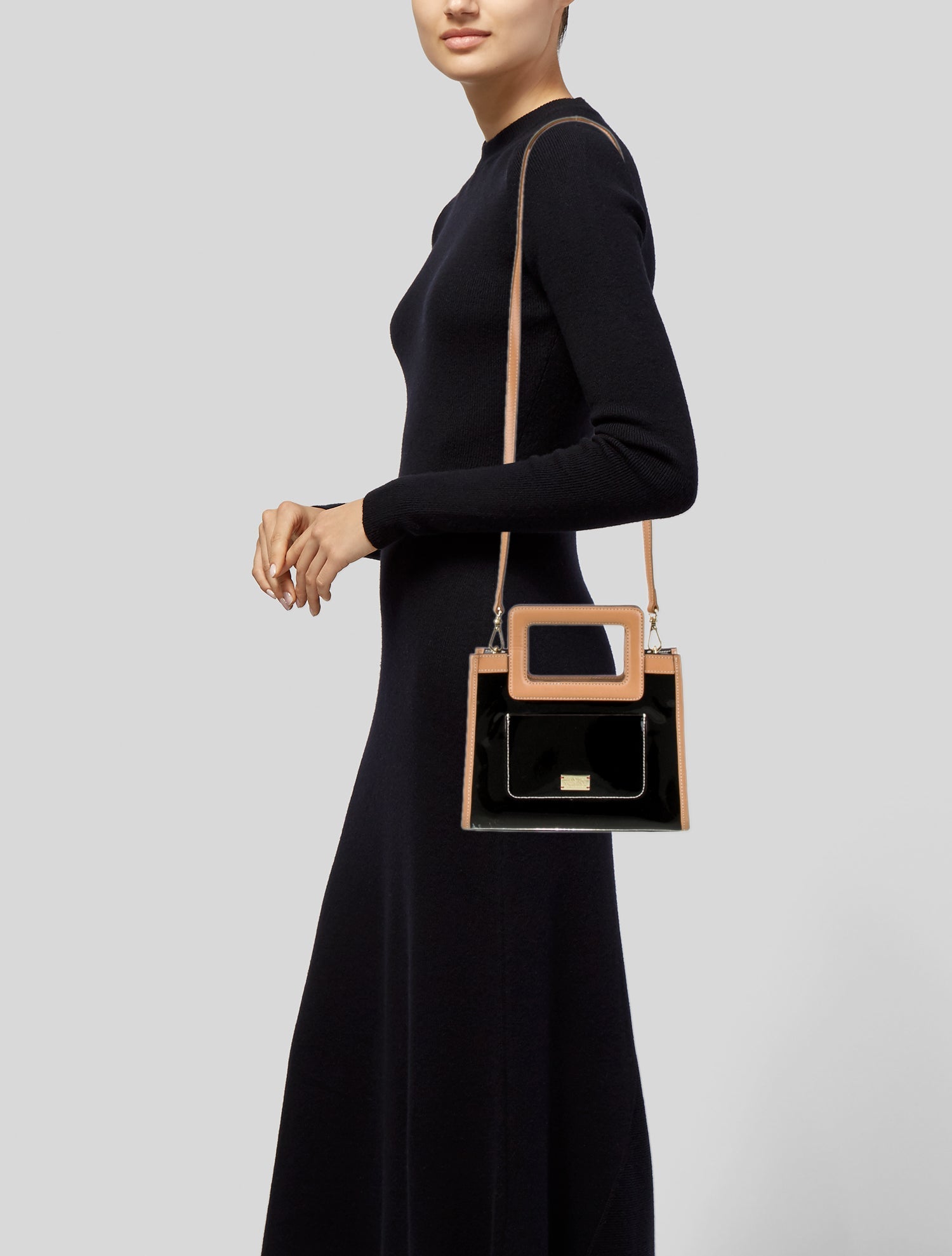 Frances Valentine Patent Leather Top Handle Bag